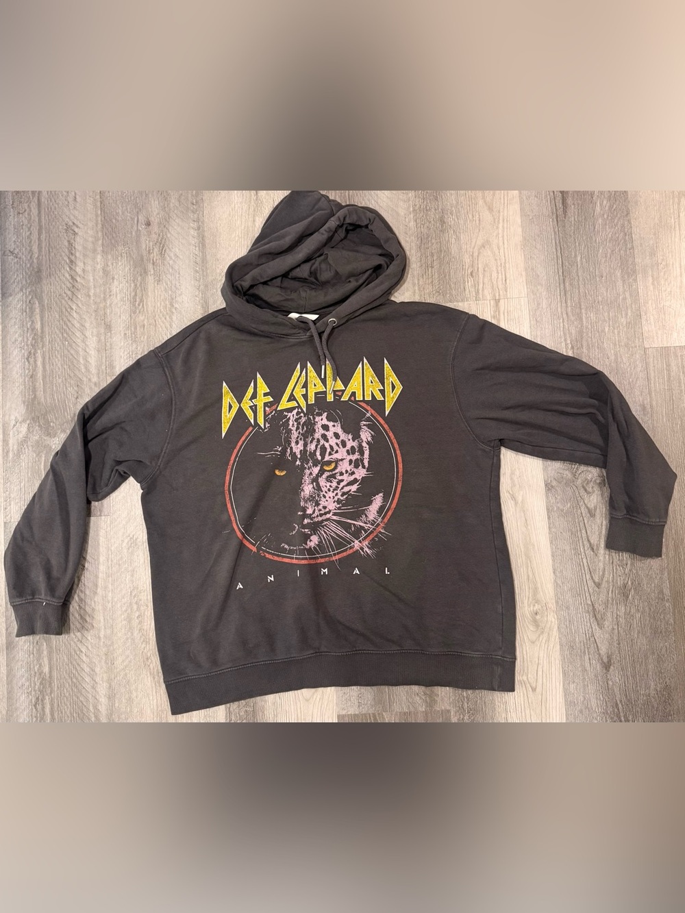 Def Leppard Animal Graphic Black Hoodie - Black